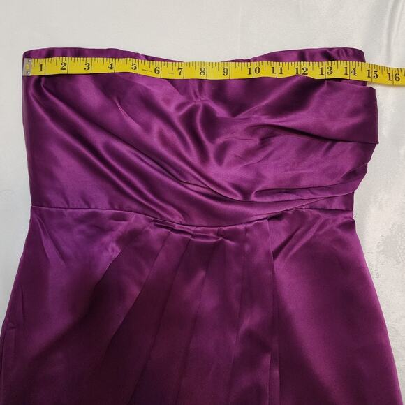 The Limited Strapless Formal Pleated Cocktail Prom Evening Dress, Purple, 6 - Picture 5 of 8